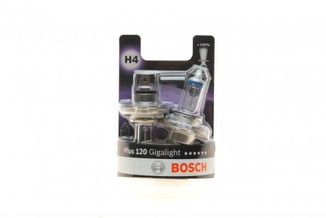 H4 Gigalight PLUS 120% Автолампа 2шт. BOSCH 1987301425