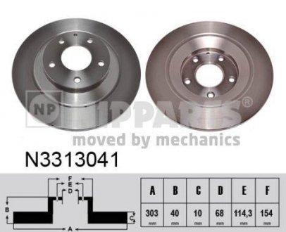 Тормозной диск NIPPARTS N3313041 (фото 1)