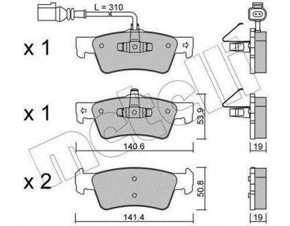 Комплект тормозных колодок Metelli 22-0661-1