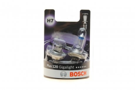 H7 Gigalight PLUS 120% Автолампа 2шт. BOSCH 1987301426