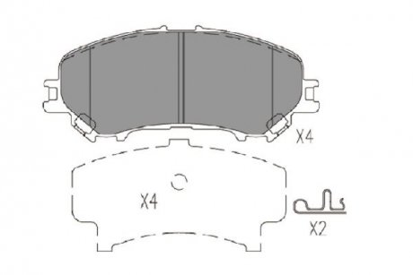 Комплект гальмівних колодок PARTS KAVO KBP-6614 (фото 1)