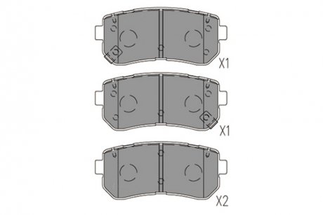 Комплект тормозных колодок PARTS KAVO KBP-3059 (фото 1)