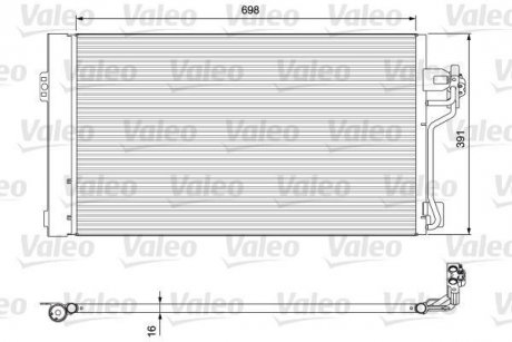 Конденсатор (радиатор) кондиционера Valeo 814391 (фото 1)