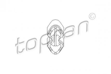 Кронштейн, глушитель TOPRAN TOPRAN / HANS PRIES 111592