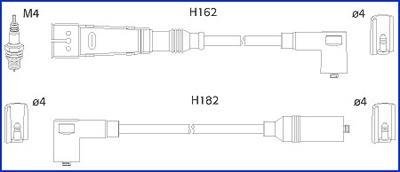 SKODA Комплект высоковольтных проводов OCTAVIA I Combi (1U5) 1.6 98-04 HITACHI 134701