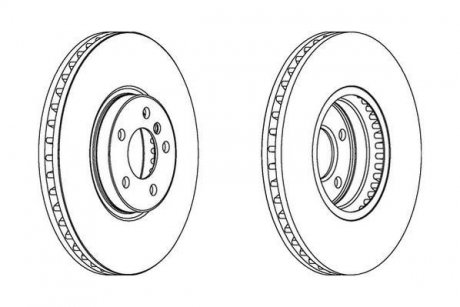 BMW Диск тормозной передний Х5 Е53 4.8 Jurid 562357JC-1 (фото 1)