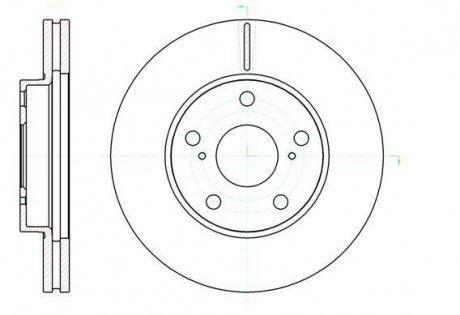 Гальмівний диск перед. Auris/Corolla (07-14) WOKING D61043.10