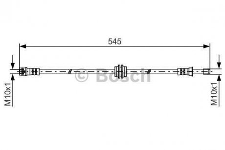 DB Тормозной шланг передний VITO 03- BOSCH 1987481454 (фото 1)
