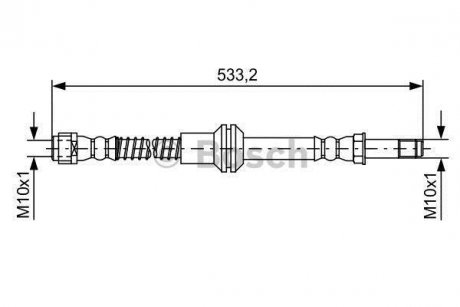 Тормозной шланг передн. W212, C218 BOSCH 1987481609 (фото 1)