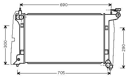 Радіатор охолодження TOYOTA AVENSIS (2003) AVENSIS 1.6 VVTI STARLINE TO2302