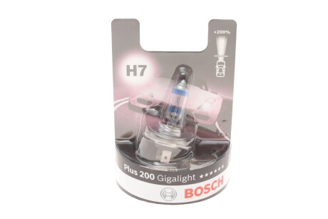 H7 12V 55W Gigalight PLUS 200% автолампа 1шт. BOSCH 1987301145