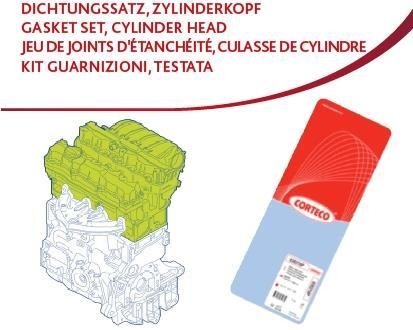 Комплект прокладок з різних матеріалів CORTECO 418320P (фото 1)