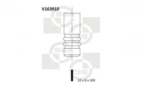 Клапан двигуна BGA V163910