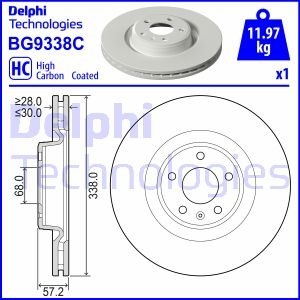 AUDI диск гальм. передн. A4 B9, A5, A7 Delphi BG9338C (фото 1)