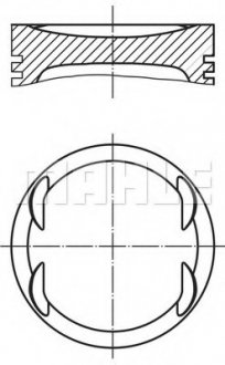 Поршень MAHLE / KNECHT 030 99 02 (фото 1)