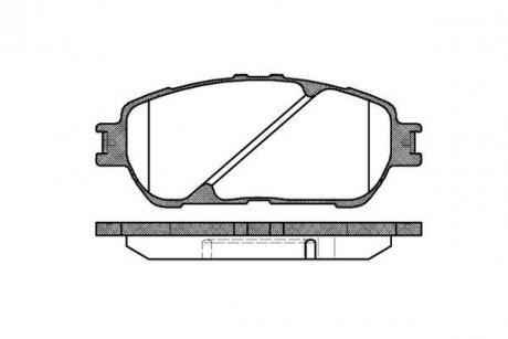 Гальмівні колодки передні Toyota Camry/Lexus ES 2.4-3.0 01-08 (ATE) WOKING P9983.00 (фото 1)