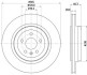 TESLA гальм. диск задн. MODEL S 14-, MODEL X 16- HELLA 8DD 355 132-901 (фото 1)