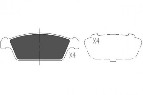 PARTS DAEWOO Тормозные колодки передн.Tico 95- KAVO KBP-8515