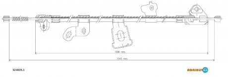 Трос зупиночних гальм ADRIAUTO 5202211 (фото 1)