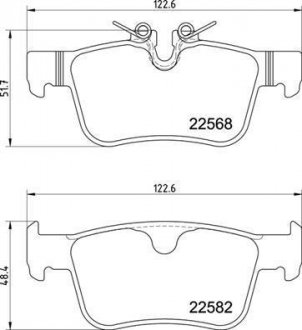 Колодки гальмівні дискові (комплект 4 шт) BREMBO P86030