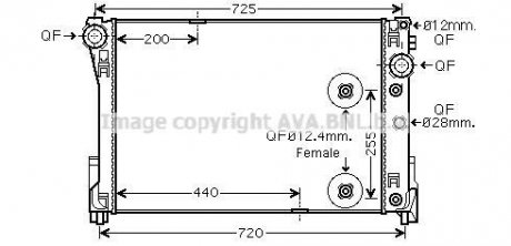 Радіатор, Система охолодження двигуна AVA AVA COOLING MSA2546