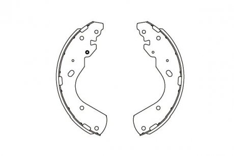 PARTS FORD Гальмівні колодки барабанні RANGER 2.5 TD 02-06, MAZDA B-SERIE 2.5 D 02-06 KAVO KBS-5404