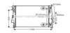 Радіатор, Система охолодження двигуна AVA AVA COOLING MSA2460 (фото 1)