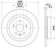 (16") Диск гальмівний задній Opel Astra K 1.0-1.6D 06.15- HELLA 8DD 355 122-741 (фото 1)