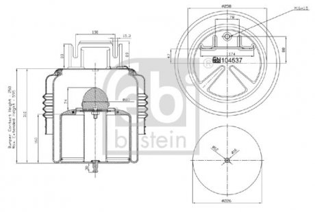 Пневмоподушка FEBI BILSTEIN 104537