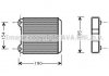 AVA AUDI Радіатор опалення A8 D2 2.5 TDI 97-, A8 D2 2.8 94-, A8 D2 3.3 TDI quattro 00-, 3.7 95- AVA COOLING AI6183 (фото 1)