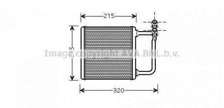 DB радіатор опалення W211 02- AVA COOLING MSA6451 (фото 1)