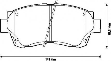 TOYOTA гальмівні колодки передн.Camry 91-,Lexus GS,LS Jurid 572392J (фото 1)