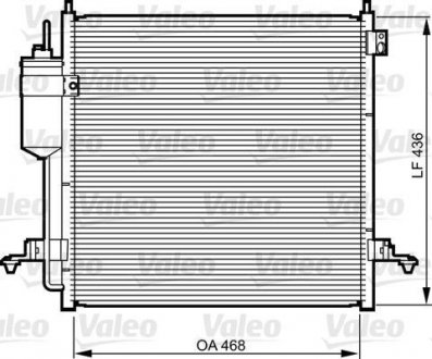 Конденсатор кондиціонера MITSUBISHI L200 (вир-во) Valeo 814214 (фото 1)