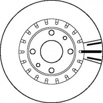 Диск гальмівний ВАЗ 2110-2112 передн. вент. (2 шт.) Jurid 562121J