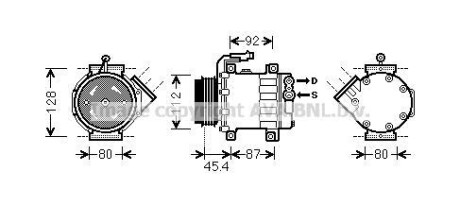 AVA CITROEN Компресор кондиціонера JUMPER II 3.0 06-, FIAT, PEUGEOT AVA COOLING FTAK366