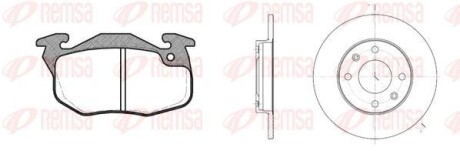 CITROEN К-кт гальм. колодки + диски SAXO (S0, S1) 1.1 X, SX 96-03 REMSA 8192.00 (фото 1)