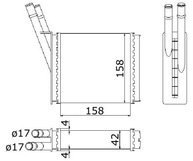 IZ D-MAX 2002 Радіатор опалення 2.5 STARLINE OL6182