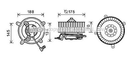 AVA DB Вентилятор салона E-CLASS (W210), E-CLASS T-Model (S210) AVA COOLING MS8621