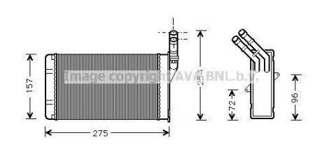 AVA CITROEN Радіатор опалення BERLINGO 1.1-2.0 AVA COOLING CN6150