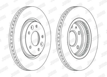 Гальмівний диск передній NISSAN LEAF, QASHQAI II, X-TRAIL RENAULT KADJAR 1.2-Electric 11.10- Jurid 563120JC