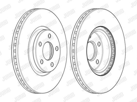 FORD гальмівний диск передн. Mondeo 07- S-Max 06- Kuga 08- Galaxy 06- Jurid 562624JC-1