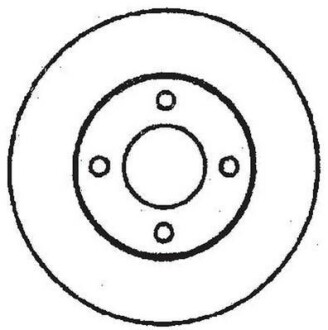 VW диск гальмівний задн. 10mm Audi 80/100 82-96 Jurid 561312JC