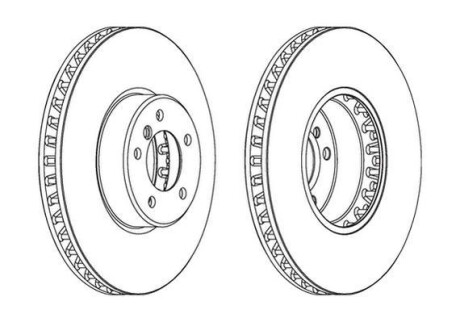 BMW Диск гальмівний передн. E60 3,0-4,8 Jurid 563045JC-1