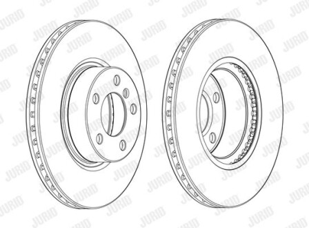 BMW гальмівний диск. передн. X3 10- Jurid 562891JC-1