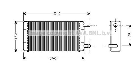 AVA DB Радіатор опалення G-CLASS (W460), G-CLASS (W463), T1 (B602) AVA COOLING MS6108