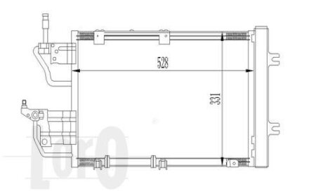 Радіатор кондиціонера Astra H 1.3/1.7/1.9 CDTI 05- LORO DEPO 037-016-0035