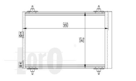 Радіатор кондиціонера Berlingo/Partner 1.6HDI 05- LORO DEPO 009-016-0017