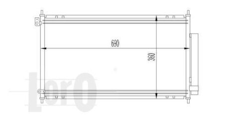 Радіатор кондиціонера Accord VII 2.0/2.4 03-08 LORO DEPO 018-016-0014